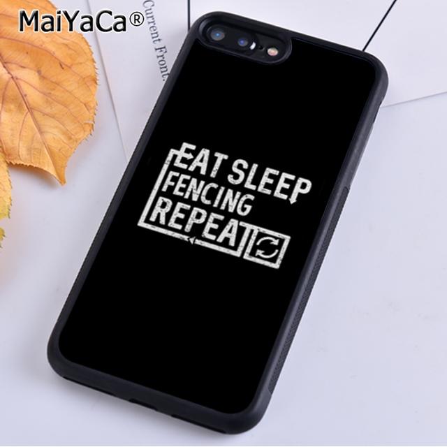 Eat Sleep Fencing Heartbeat Phone Case For IPhone 18 17 Air 16 15 14 Plus 11 12 13 Pro Max Coque Cover Shell