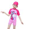 Girls' Quick-Dry One-Piece Swimsuit with Sun Protection for Toddlers and Kids