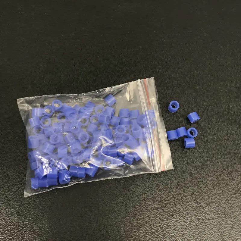 100 peças/pacote Anéis de Código Odontológico Reconhecimento de Cor Padrão Anéis Coloridos Silicone Macio Ajuste em Todos os Instrumentos de Mão Materiais Odontológicos