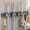 Rust-proof Broom Hook Adjustable Wall Mounted Broom Rack with Strong Load-bearing Capacity Easy Installation Mop Hook Versatile
