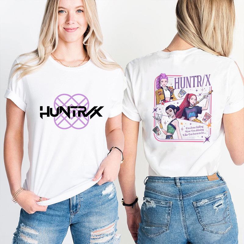 Kpop Korean Wave Witch Hunt trendy casual short sleeved printed T-shirt 5987