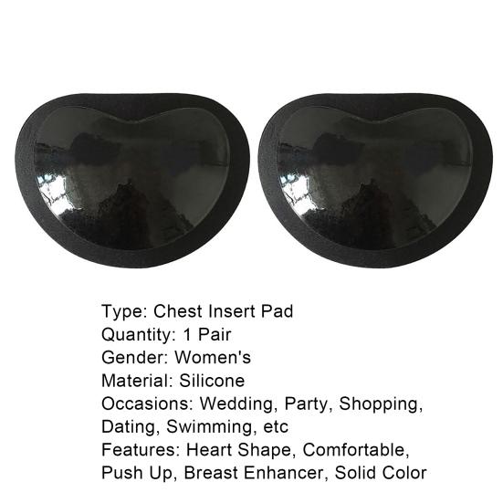 Breast Enhancer Heart Shape Push Up Comfortable Silicone Chest Insert Pad for Wedding