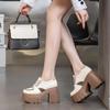 Fashion High quality 11CM New Women Luxury Platform Wedge Pumps Comfy Ankle Booties Genuine Leather 2024 Spring Autumn Ankle Boots Shoes