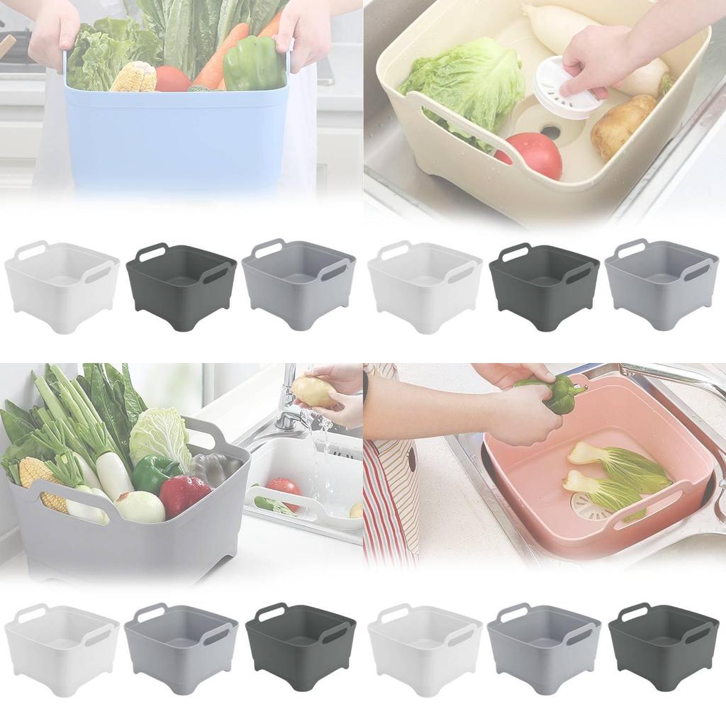 Multi-functional Kitchen Colander Basket For Fruits And Vegetables Portable And Space-saving