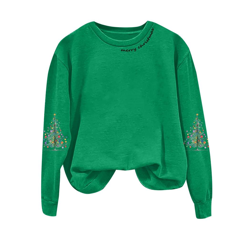Ladies' Loose Comfortable Casual Fashionable Christmas Printed Hooded Sweatshirt
