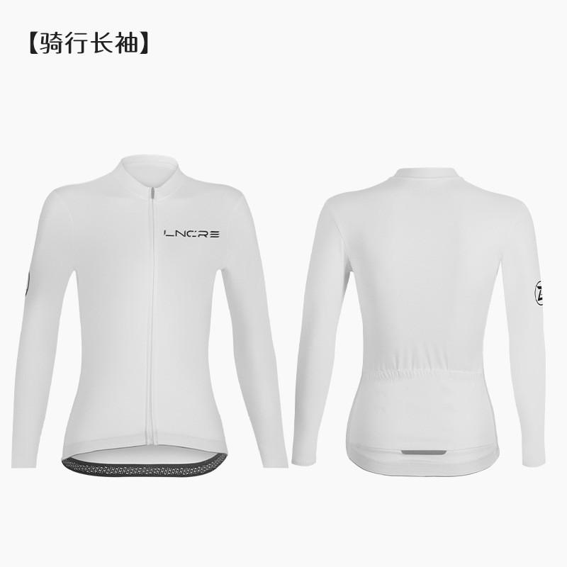 Womens Long Sleeve Cycling Jersey Bib Shorts Set Breathable Quick-Dry Stretch Road Bike Riding