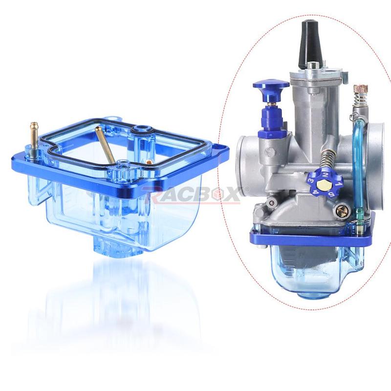 Upgrade PWK Motorcycle Transparent Carburetor Clear Bottom Float Bowl Oil Cup With Oil Spill Hole For PWK 24 26 28 30 32 34mm