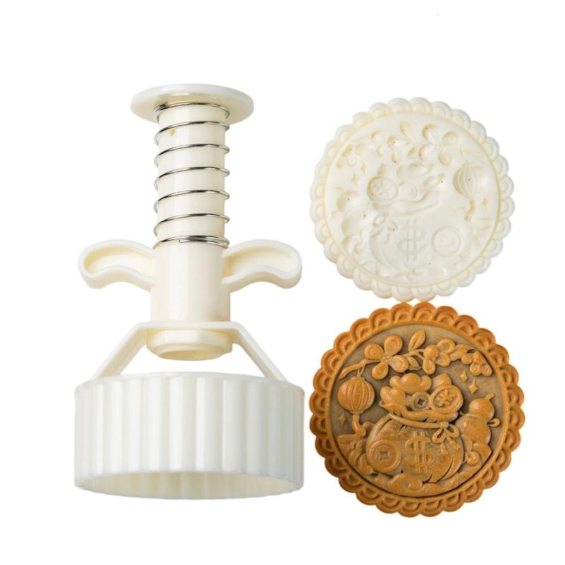 Stampi per Mooncake in ABS con Motivo Festivo Utensili da Forno Opzione 2 Misure