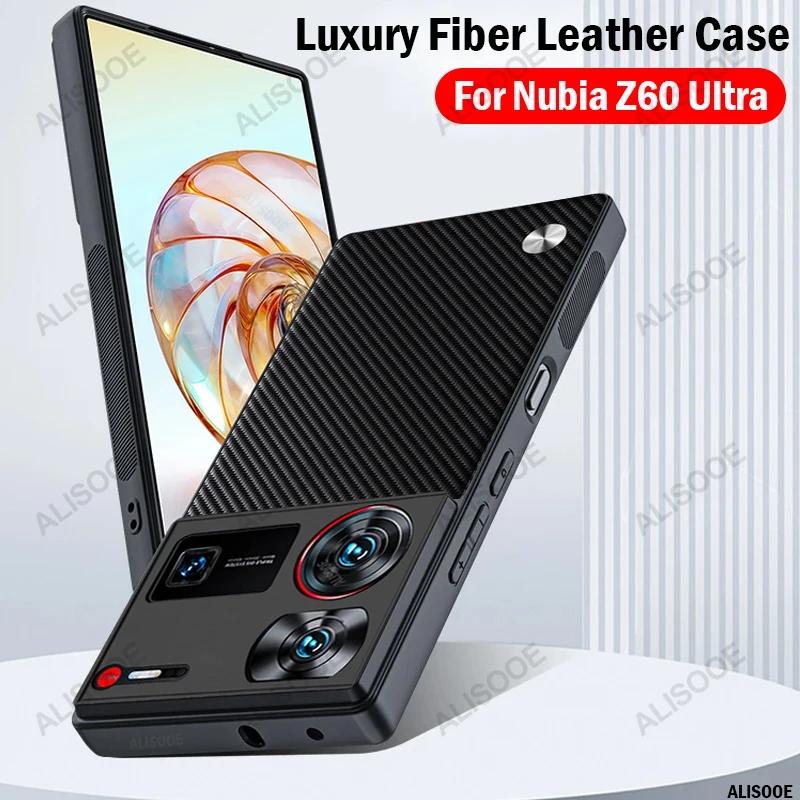 Stoßfeste Hülle für Nubia Z80 Ultra Z70 Z60 Ultra Hülle Kohlefasertextur PU-Leder Schutz Handyhülle Capa