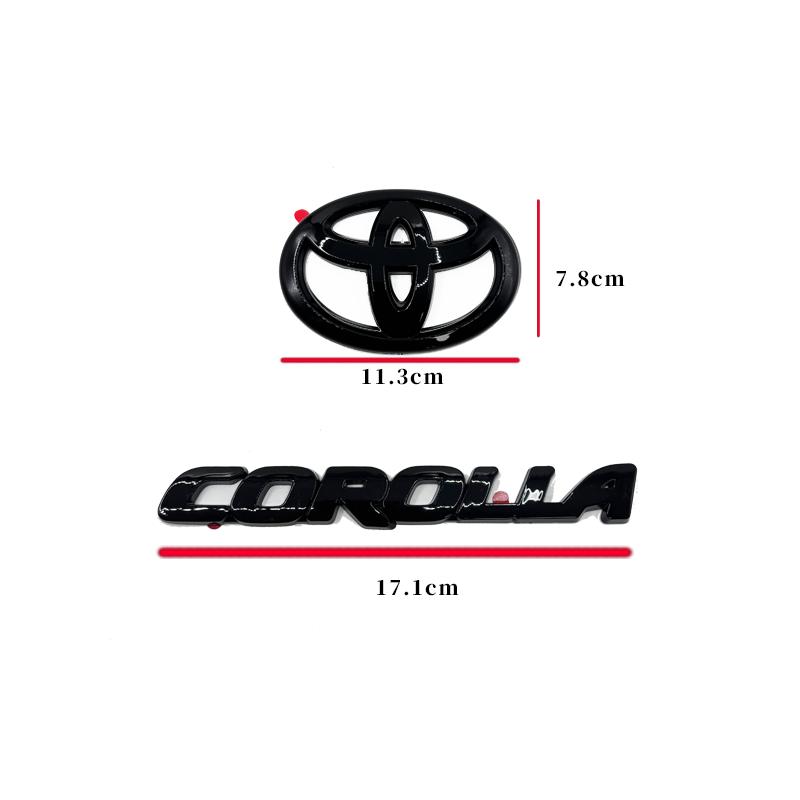 

Emblema ABS con Logotipo de Coche en Negro Brillante para Toyota COROLLA 2019-2025 SEDAN XSE SE LE, Accesorio para Coche PT948-0