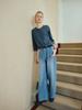Reply Wool Round Cardigan_Smoke Blue