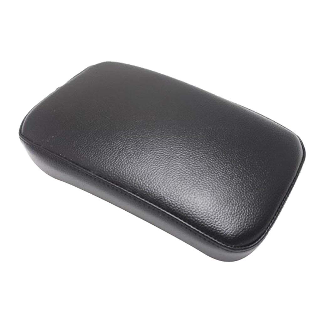 Karun Motorcycle Pillion Pad Seat with 6 Suction Cups, Artificial Leather, for Dyna, Sportster, Softail, and Touring