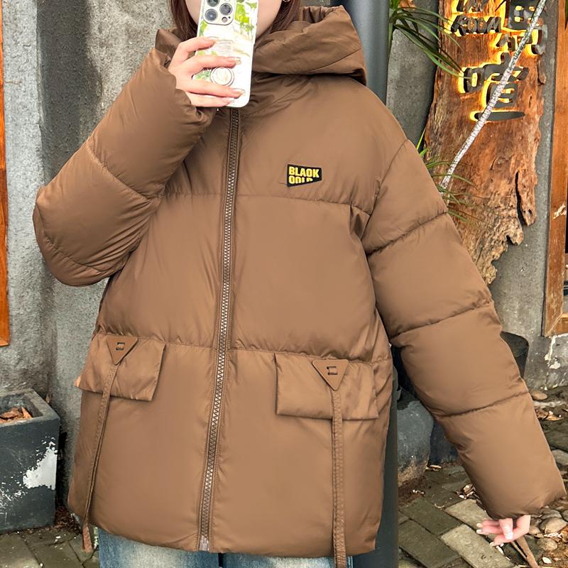 Plus Size L-6XL Women's Short Parkas Winter Coats Hooded Elegant Loose Thick Warm Lady Jackets Winter Long Sleeve Outerwears