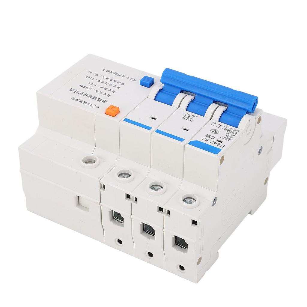 Motor Phase Loss Protection Switch Rail Type 3P Phase Loss Protector for Pump Air Blower 32A 380V