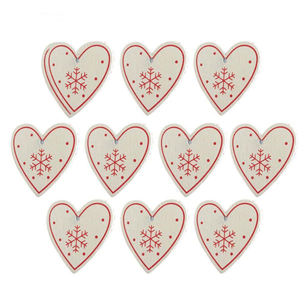 10pcs/set Gift Hanging Embellishment Party Supplies Wooden Tag Christmas Tree Ornament Star