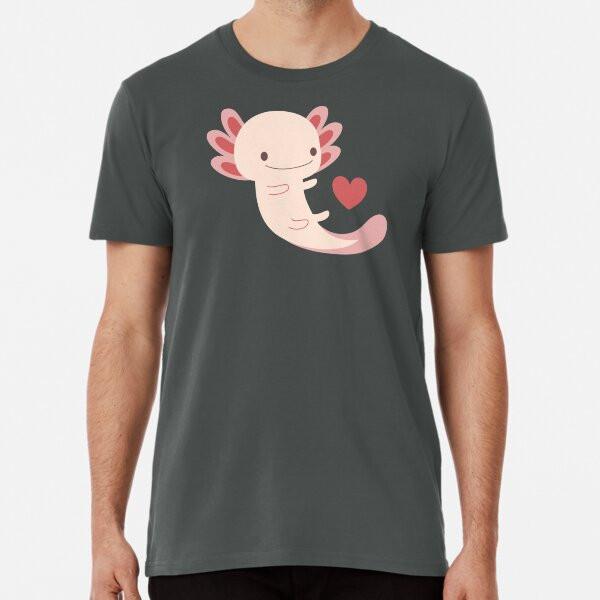 Axolotls Hearts and Bubble  S To 5XL Made In the AU/USA T-Shirt