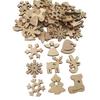 50pcs Wooden Xmas Tree Hanging Ornament 2025 Christmas Party Decorations For Home 2025 New Year Santa Claus Snowman Gift Decor