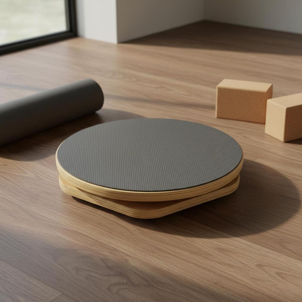 Pilates Rotation Disc Recovery Wooden Rotating Board Stable