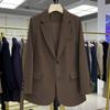 Black Small Suit Women's Jacket Autumn Casual Loose Design Sense Temperament Commuter Small Suit Jacket