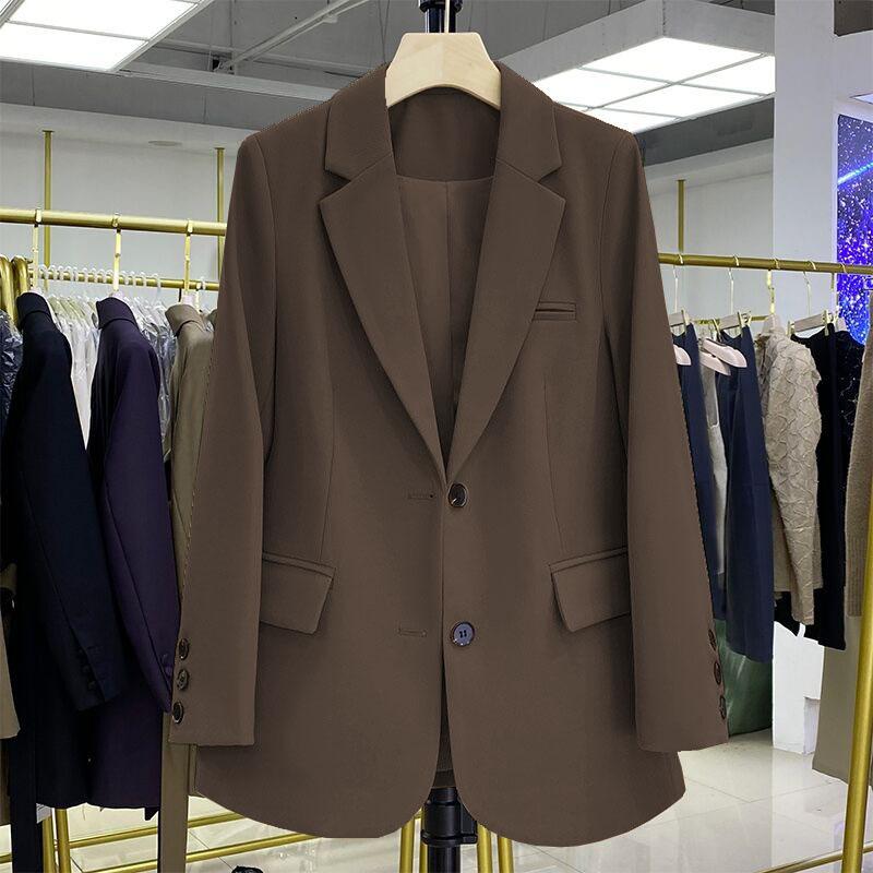 Black Small Suit Women's Jacket Autumn Casual Loose Design Sense Temperament Commuter Small Suit Jacket