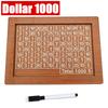 Euro Dollar Saving Money Box Handmade Wooden Cash Vault Piggy Bank with Money Goals Numbers for Kids Adults Gifts