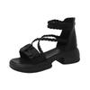 Fashion Women Sandals Platform Weave Summer Heeled Shoes Casual 2025 Designer New Walking Open Toe Shoes Woman Zippers Mujer Sandalias
