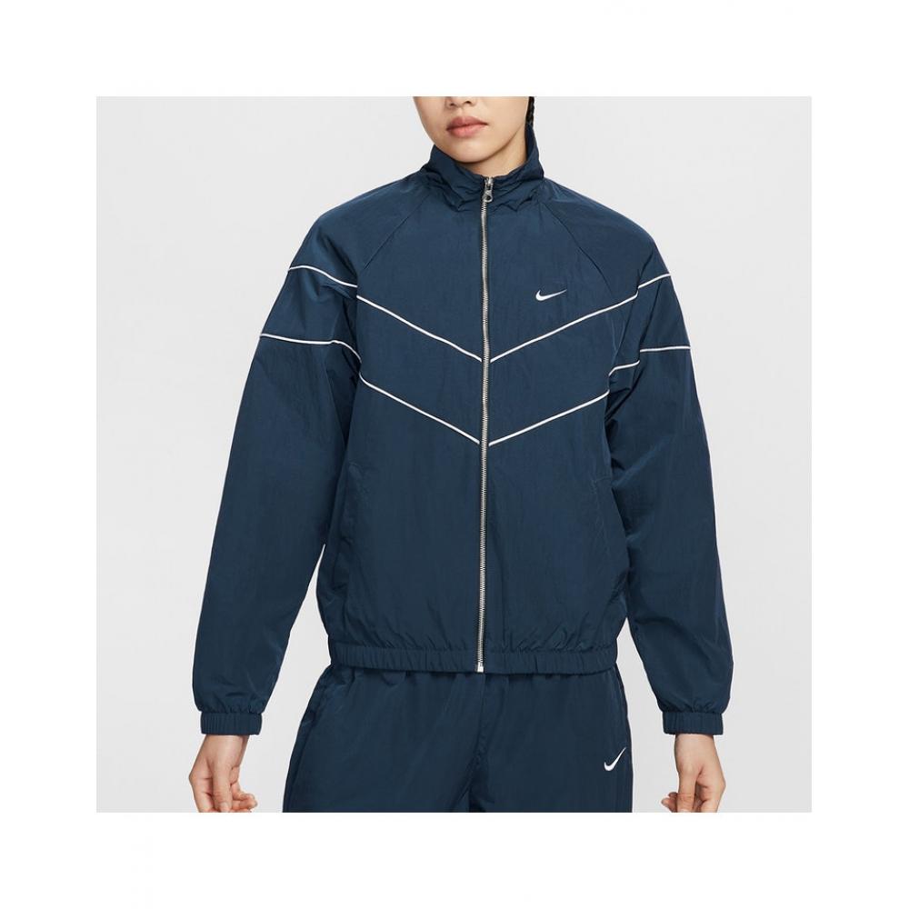 

A Nike Windrunner Women S looSe Uv Woven jAcket Fv6305 480 navy white/80