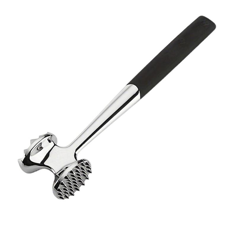 Solid Stainless Steel Meat Tenderizer Mallet Heavy Duty Kitchen Tool for Tenderizing Steak Pork Chicken Meat 4