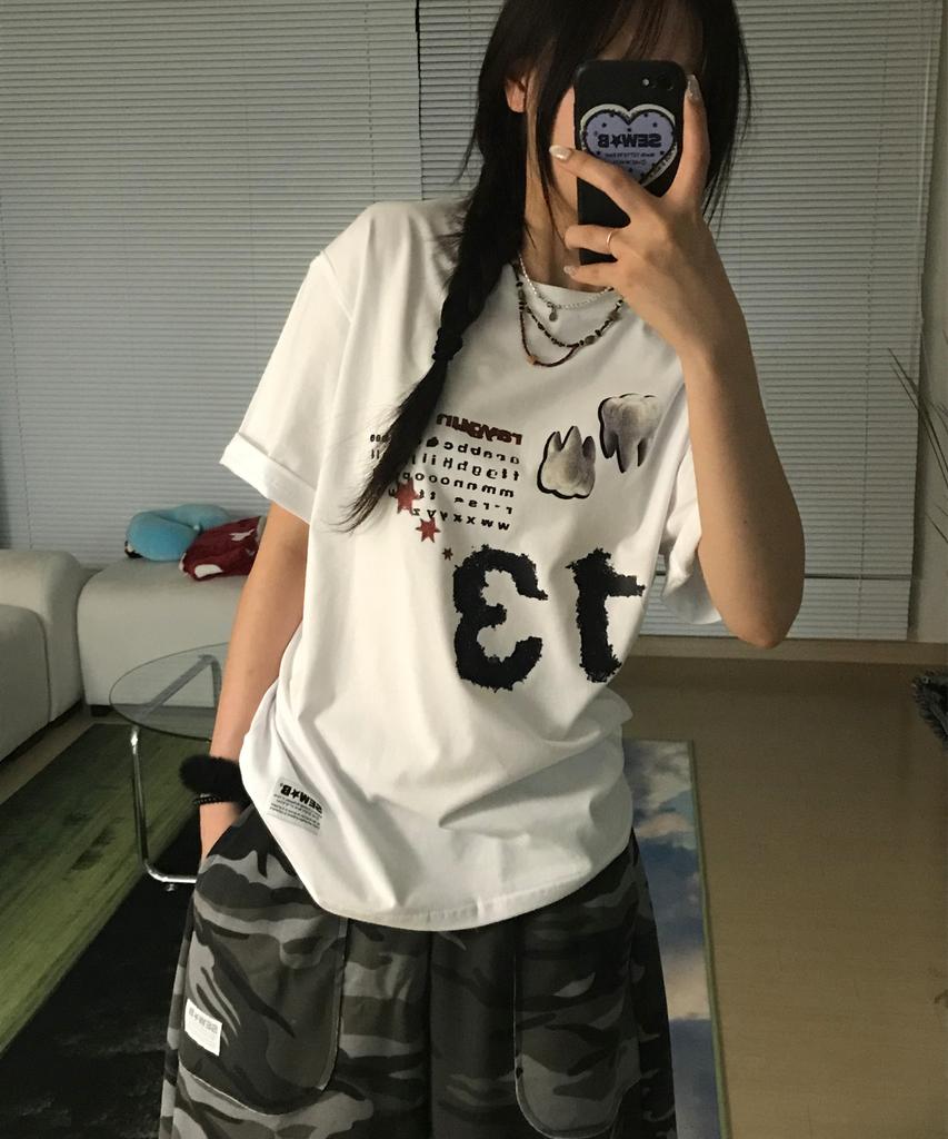 Ssobi 2 Teeth Oversized Short Sleeve Tee