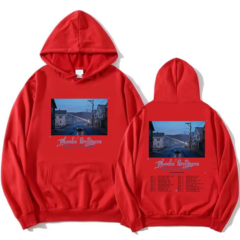 Phoebe Bridgers The Lost Tour 2026 Hoodies Fleece Long Sleeve Hooded Sweatshirt Casual Pocket Design Vintage Printed Sweatshirt
