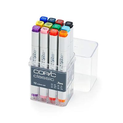 COPIC Classic Marker 12-Color Set - Ideal for Artists and Designers