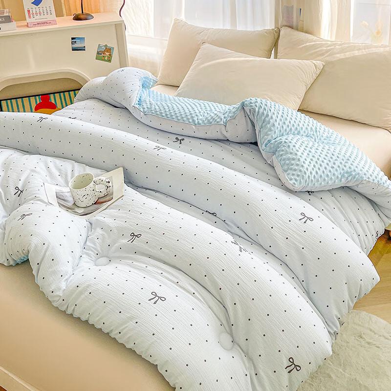 OEING Double-Layer Crinkled Gauze Winter Quilt