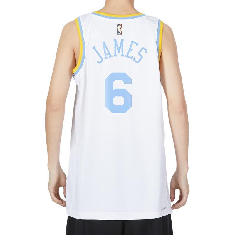 Nike X NBA Los Angeles Lakers Dri-FIT LeBron James Jersey 'White' Men's DO9448-101