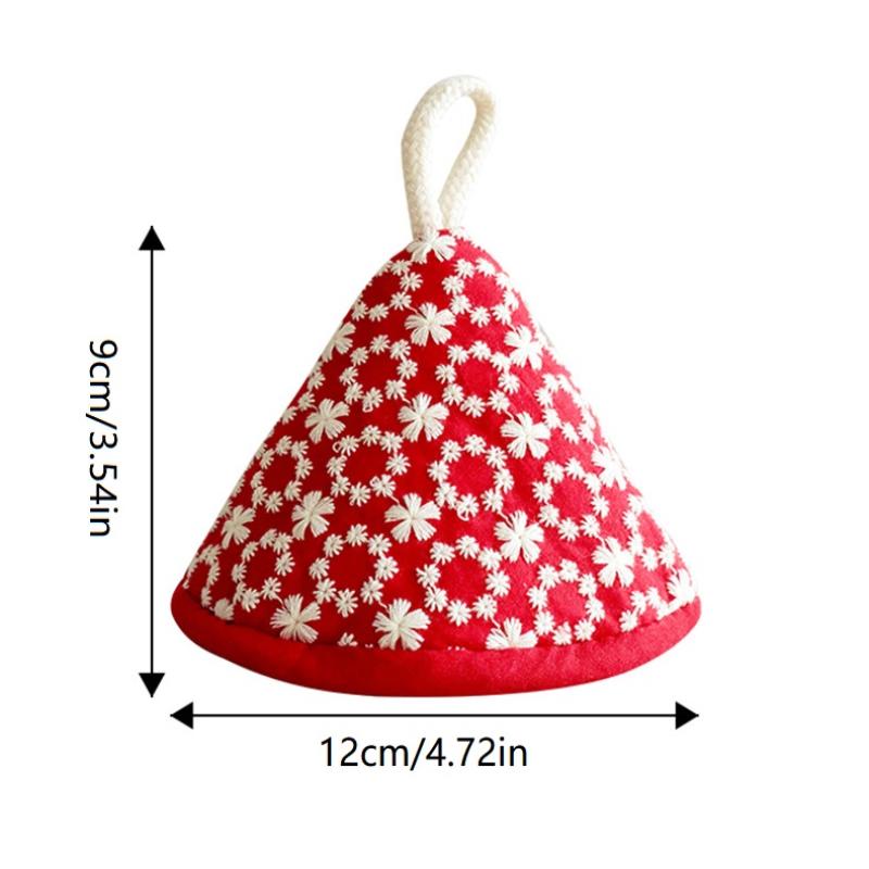 Mini Triangle Microwave Oven Glove High Temperature Resistant Thick Cotton Pot Cloth Cover for Baking Cooking Hot Pot Transfer