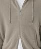 Musinsa Standard Ribbed Knit Hooded Zip-Up [Light Warm Grey]
