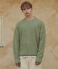 ESN Punched Round Neck Oversized Knit Olive