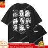 T-shirt Anime Miyamoto Musashi Oversize Vintage Lavato Scollo a V Vagabond Streetwear T-shirt Baiken Matahachi Top Magliette Uomo