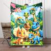 Multiple Sizes Cartoon Dinosaurs In Forest Blanket Suitable for Home Bedroom Sofa Travel Camping Blanket Various Sizes for Gifts