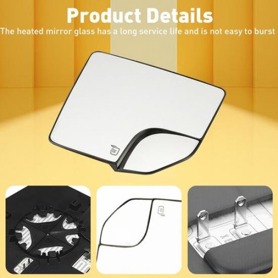 Passenger Side Right Heated Mirror Glass for Ford F150 2015 2016 2017 2018 EXV