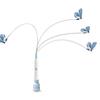 80cm Long Flexible Electric Butterfly Cat Wand, Auto Rotating Cat Teaser Toy, Boredom Relief Interactive Cat Play Toy
