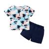 Baby Boys Fashion SummerPalm Tree Print Short Sleeve T-Shirt & Shorts 2PCS Summer Outfit for 0-3Y Toddler Newborn Beachwear
