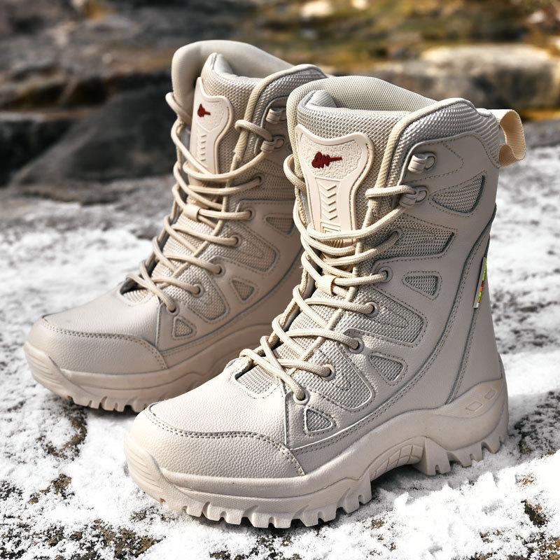 Winter Hiking Snow Shoes Thickened and Velvet High-top Large-size Couple's New 2025 Outdoor Men's and Women's Snow Boots