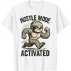 SykForn Funny Sarcastic Running Sloth Hustle Mode Activated Gym Meme T-Shirt