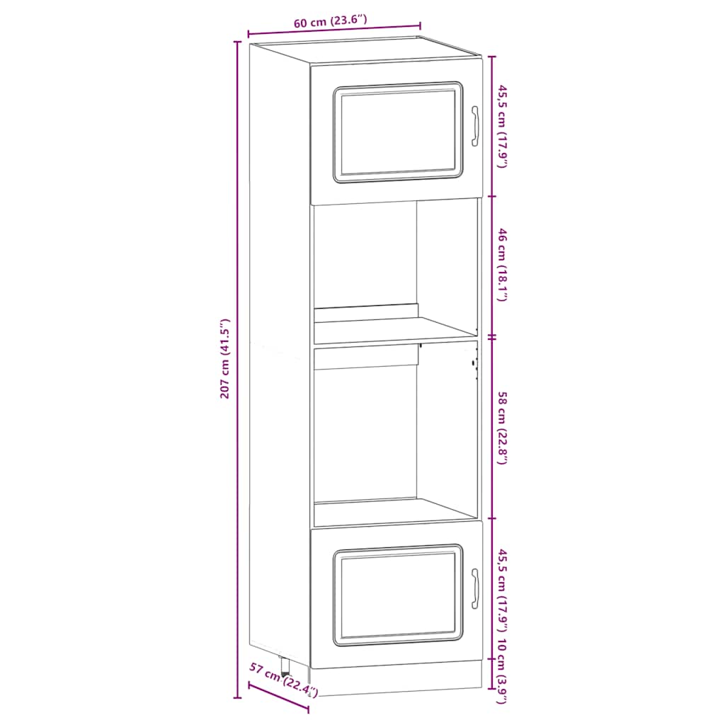 7 Piece Kitchen Cabinet Set Kalmar Grey Sonoma Particleboard
