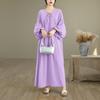 Long Sleeve Plus Size Chiffon Vintage New In Dresses for Women Casual Loose Spring Summer Autumn Dress