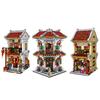 Idea City Street View House Chinatown Small Block China Teahouse Hotel Pharmacy Construction Blocks Lion Dance Figures Toys For Gifts