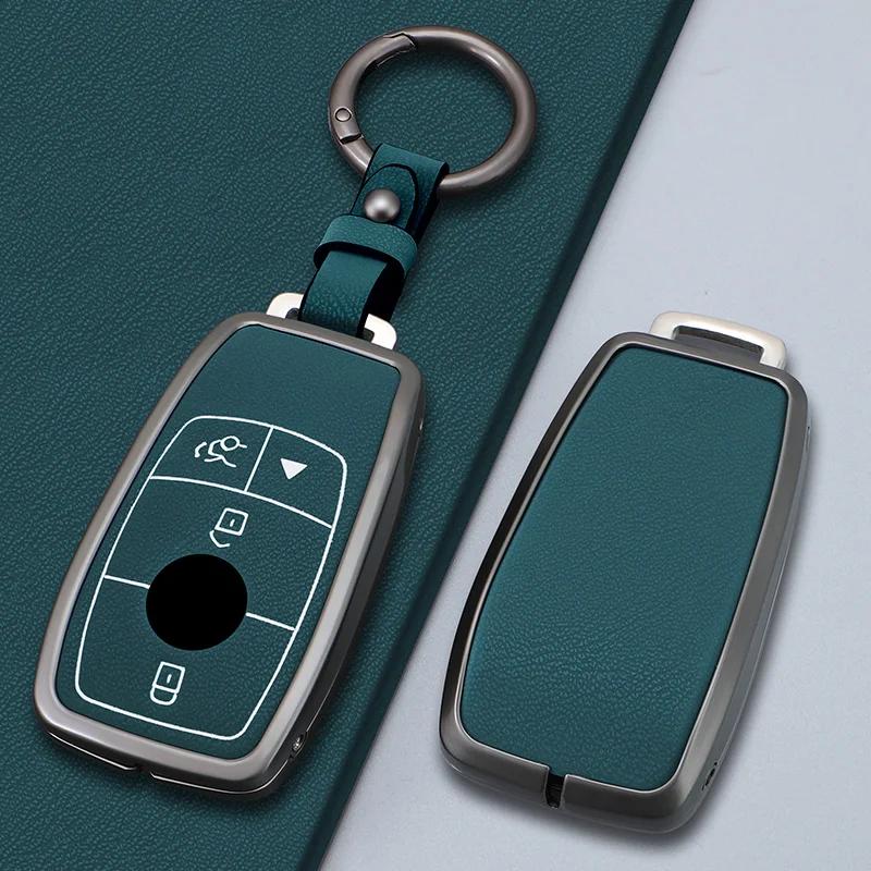 Styling Mouldings 3/4 Button Zinc Alloy Key Fob Cover Case For 2019 2020 Mercedes-Benz A220 E63S AMG E-Class GLE 350 4MATIC E300