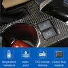 For Toyota Corolla 2014-18 Carbon Fiber Cup Holder Interior Decor Sticker Trim A