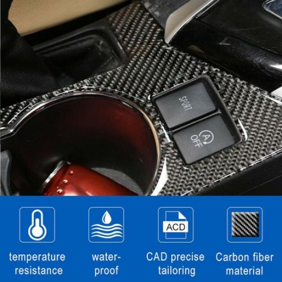 For Toyota Corolla 2014-18 Carbon Fiber Cup Holder Interior Decor Sticker Trim A