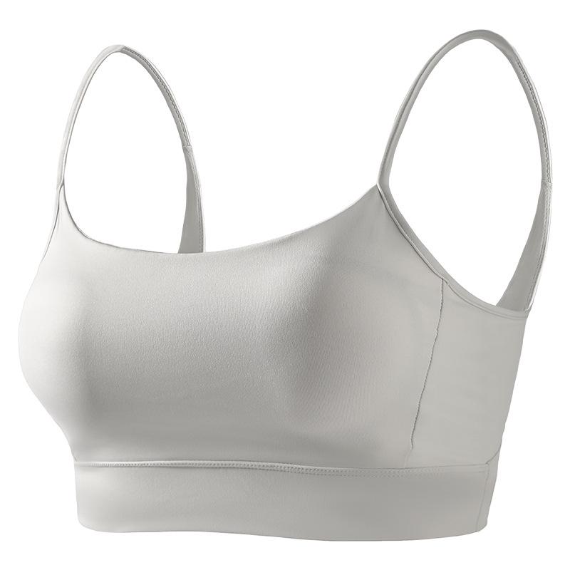 Women's Shockproof Strappy Sports Bra - Push-Up, Anti-Sagging, Backless, Running & Fitness Vest with Integrated Cup